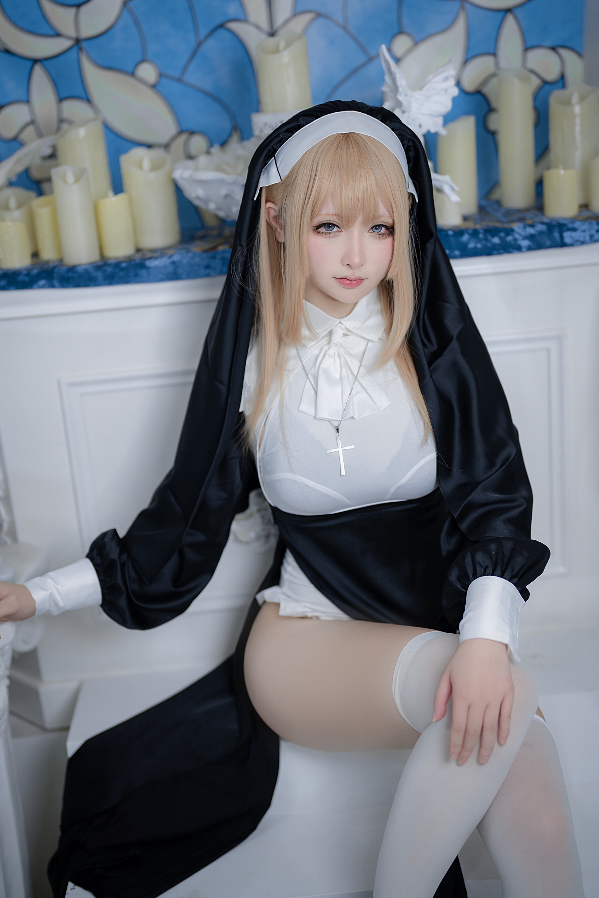 图片[1]-樱梨梨 – NO.009 修女 [35P]-XikXak